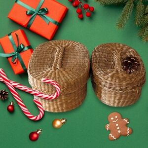 Wicker Rattan Jewelry Boxes/Basket